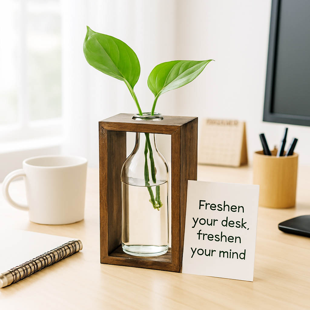 Wooden Hydroponic Vase